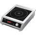 Eurodib SWI3500 super wide commercial induction cooker, 3500W, black glass top with digital display and knob