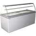 Excellence HBD-10HC 60-inch ice cream dipping freezer for 10 tubs, white body with curved glass canopy, angled view