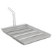 Frymate deep fryer filter for Vulcan LG300 fryers, stainless steel ribbed filter tray with bent wire lift handle