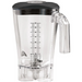 Hamilton Beach 6126-650R extra 1.8L blender container in clear plastic with black lid, handle and blade assembly