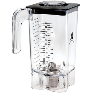 Hamilton Beach 6126-750R extra 1.4L blender container in clear plastic with black vented lid and graduated markings