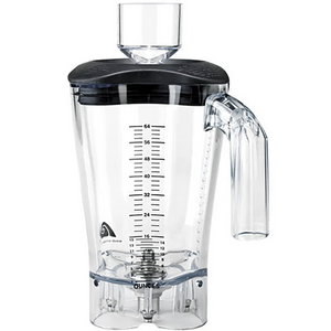 Hamilton Beach 6126-HBF600R extra 1.8L blender container in clear plastic with black lid and clear filler cap