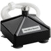 Hamilton Beach BCR100 blender container rinser, black pyramid base with chrome nozzle and suction feet, angled