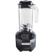 Hamilton Beach HBB255 Rio commercial drink blender with empty 48 oz clear jar and black lid, front view