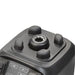 Hamilton Beach HBB255 Rio drink blender, close-up of the black motor base jar pad with the drive coupling