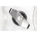 Hamilton Beach HBF510 Expeditor culinary blender/food processor, top-down view of the stainless steel blade in jar