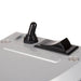 Hamilton Beach HMD200 series drink mixer, close-up of the black speed toggle and rocker switch on top of the head