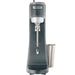Hamilton Beach HMD200 series single-spindle drink mixer in grey with stainless mixing cup beside it, front