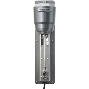 Hamilton Beach HMD300 wall-mounted single-spindle drink mixer in silver with wall bracket, front view