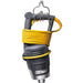 Hamilton Beach HMI series immersion blender motor hanging from its wall hook with the yellow cord wrapped around