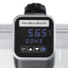 Hamilton Beach HSV1000 AcuVide 1000 immersion circulator, close-up of the blue digital temperature and timer display
