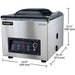 Hamilton Beach HVC406 chamber vacuum sealer dimension drawing showing 19.45 x 24.25 x 19.13 inch size
