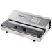 Hamilton Beach HVS400R out of chamber vacuum sealing machine in stainless steel with lid closed, angled view