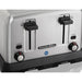 Hamilton Beach 24855 commercial 4 slot pop-up toaster, close-up of the two lever handles and shade control dials