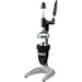 Hamilton Beach model 932 manual juicer, alternate side view with the lever raised and press cup lifted