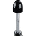 Hamilton Beach model 932 manual juicer, close-up of the black press cap on the stainless steel threaded shaft