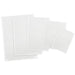 Hamilton Beach smooth in-chamber vacuum sealer bags in assorted sizes, clear flat pouches fanned out side by side