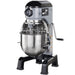 Hobart Centerline HMM20-1STD 20 qt commercial planetary mixer, grey body with stainless bowl and black base, angled