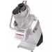Hobart FP250 continuous feed food processor with aluminum body, curved feed head handle and black side chute, angled
