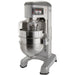 Hobart Legacy HL1400-1STD 140 qt commercial planetary floor mixer with large stainless bowl and wire guard, angled