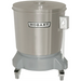 Hobart SDPS/SDPE 20 gallon electric salad spinner, stainless steel drum with lid on grey mobile base with casters