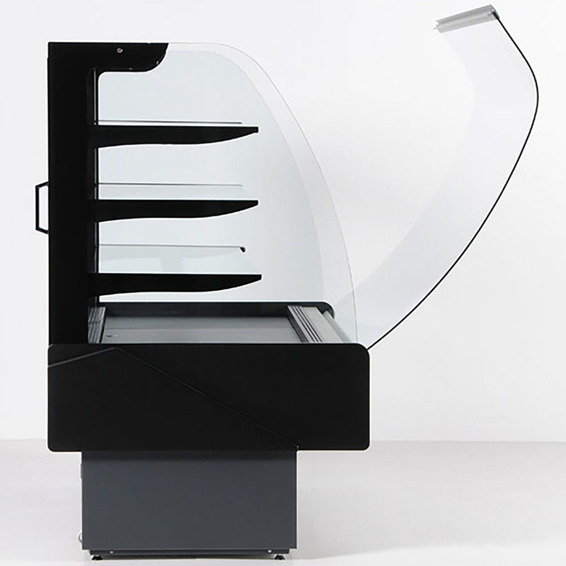 Hydra Kool KBD-CG Series Curved Glass Dry Display Case - Various Sizes-Phoenix Food Equipment