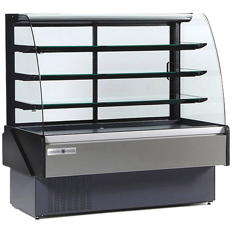 Hydra Kool KBD-CG Series Curved Glass Refrigerated Pastry Display Case - Various Sizes-Phoenix Food Equipment