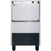 ITV SPIKA NG130 self-contained cube ice machine with 44 lb storage bin, stainless steel front, front view