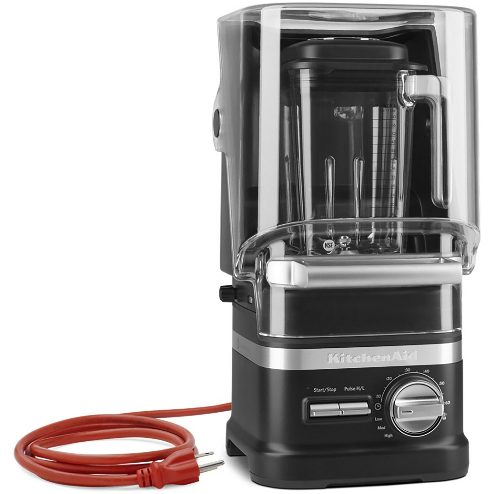KitchenAid KSBC1B2BM Commercial Blender with Manual Controls & Sound Enclosure - 60 Oz/1.8L Capacity, 3 HP-Phoenix Food Equipment