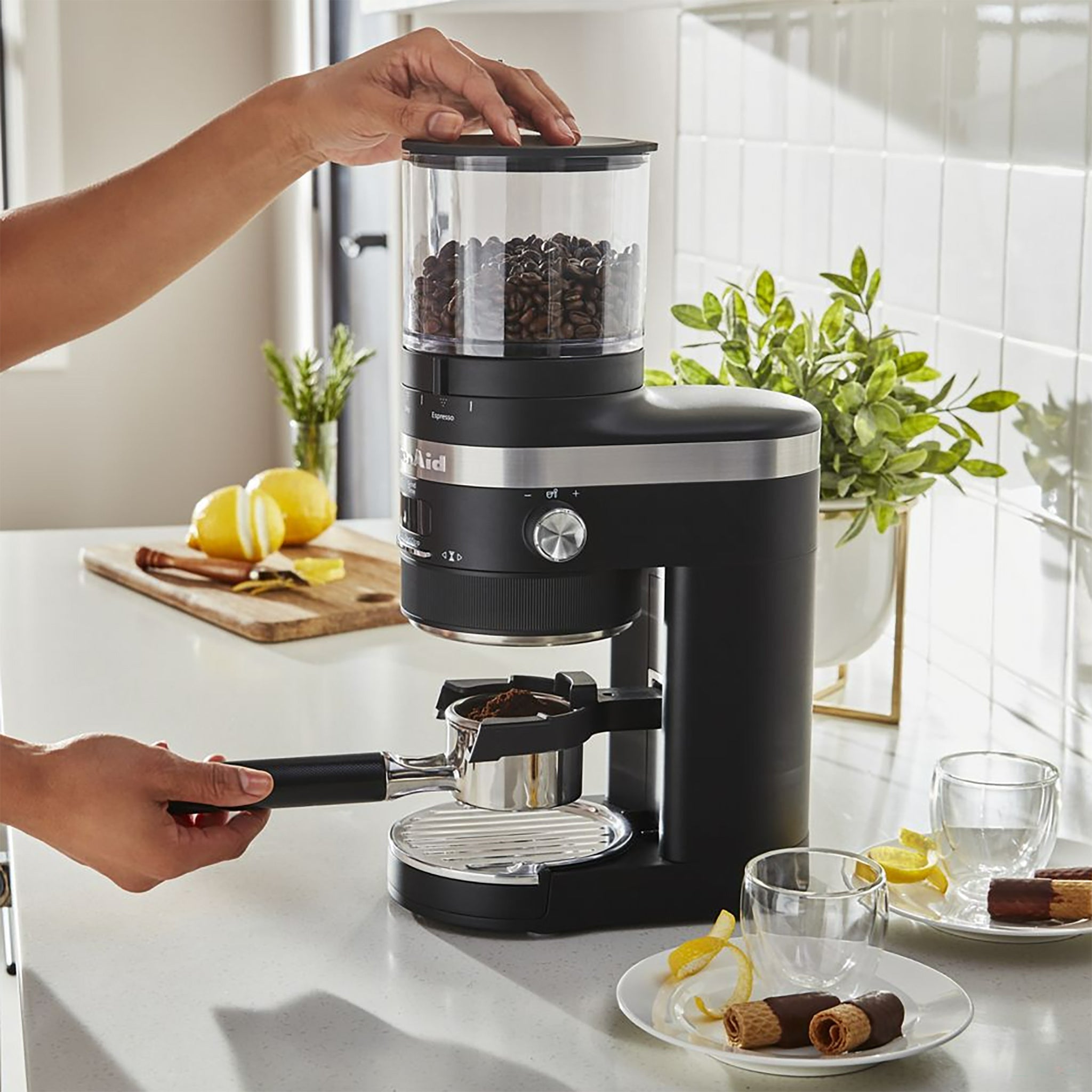 KitchenAid KCG8433BM Coffee Grinder - 0.63 LBS Hopper Capacity-Phoenix Food Equipment