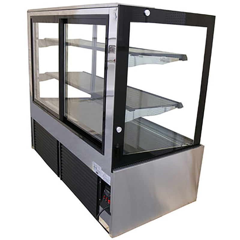 Kool-It KBF-60 Flat Glass 2 Tier 59" Refrigerated Pastry Display Case-Phoenix Food Equipment