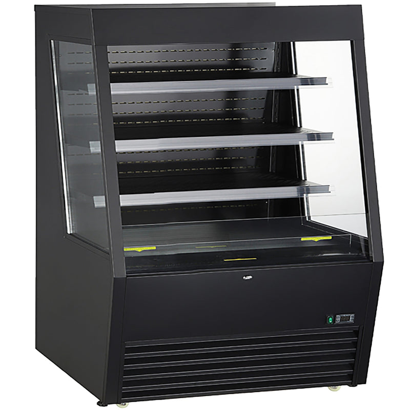 Kool-It KOM-48XBK Black 48" Wide Open Air Refrigerator-Phoenix Food Equipment