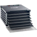 LEM 1152 Mighty Bite 5-tray food dehydrator with the door removed and black mesh trays pulled partly out