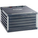 LEM 1152 Mighty Bite 5-tray food dehydrator with black housing and clear front door, angled front view