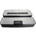 LEM 1393 MaxVac 250 out of chamber vacuum sealer, front view of the stainless steel lid, button panel and latch