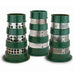 LEM 1422 Big Bite juicer attachment screens, set of three stainless steel strainer screens with green end rings