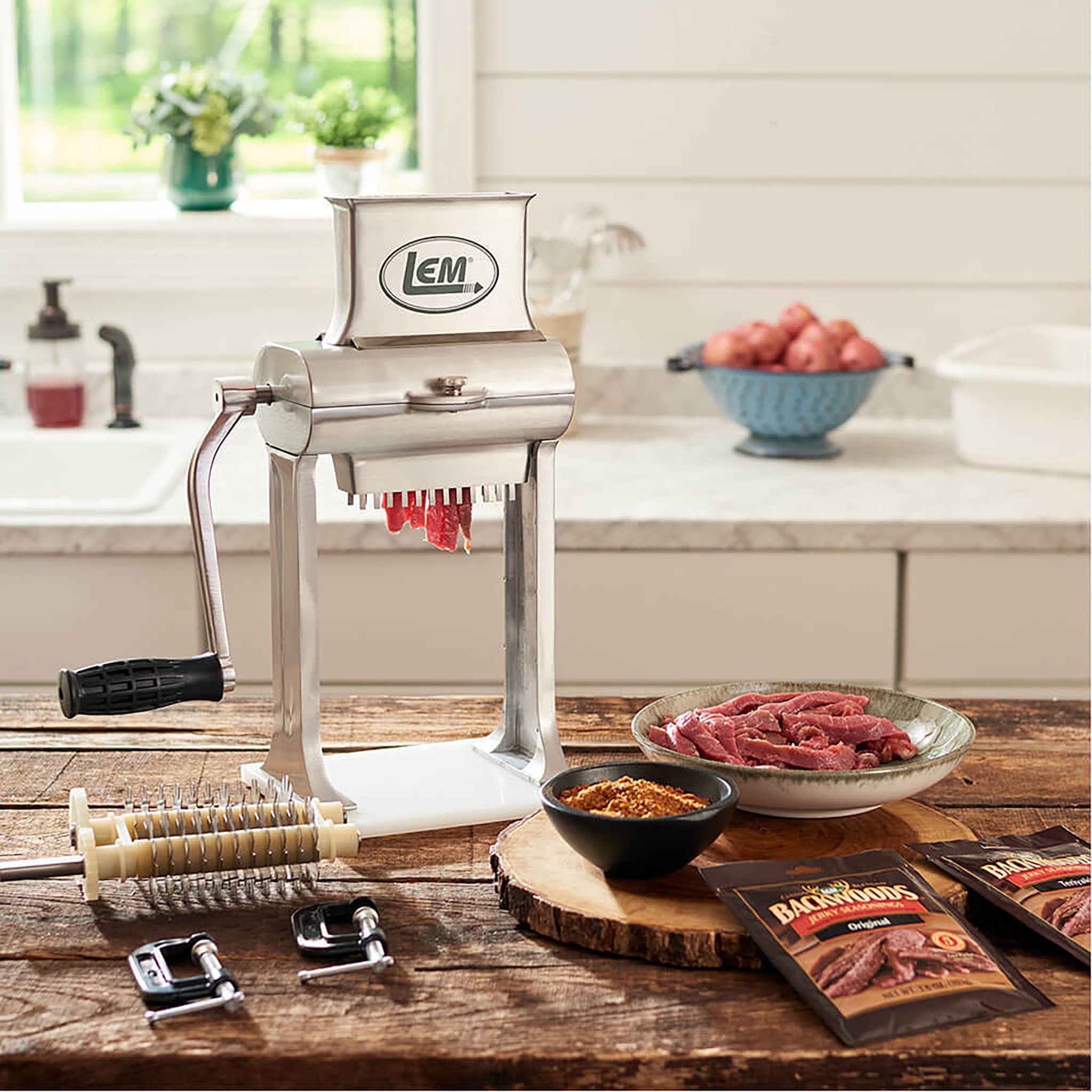 LEM 1432 Manual 2 in 1 Slicer & Tenderizer-Phoenix Food Equipment