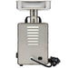 LEM 1779 size 8 Big Bite 0.5 HP stainless steel meat grinder, rear view showing vented motor housing and cord