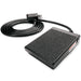 LEM 724 grinder foot switch, black textured foot pedal with coiled power cord and plug for hands-free grinding
