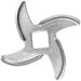 LEM meat grinder knife for size 8 to 32 grinders, alternate angle of the four-blade stainless steel knife