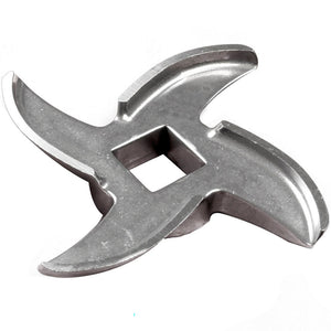 LEM meat grinder knife for size 8 to 32 grinders, four-blade stainless steel cutting knife with square hub