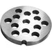 LEM size 22 meat grinder plate with 12 mm holes, stainless steel extra-coarse plate with large round holes