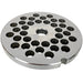 LEM size 32 meat grinder plate with 10 mm holes, stainless steel coarse grind plate with rings of round holes