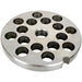 LEM size 12 meat grinder plate with 10 mm holes, stainless steel coarse grind plate with large round holes