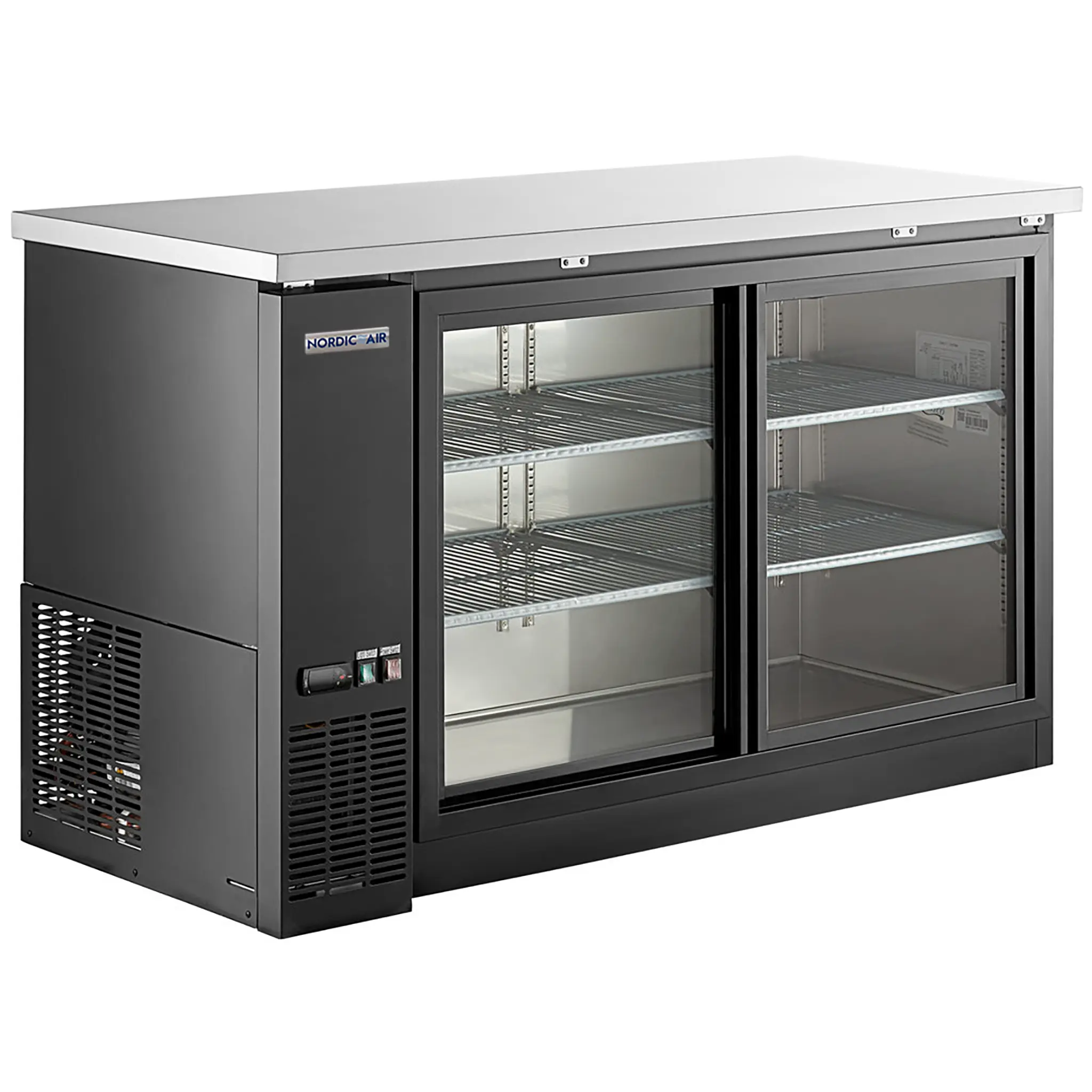 Nordic Air 61" Commercial Shallow Double Door Back Bar Cooler - Various Options-Phoenix Food Equipment