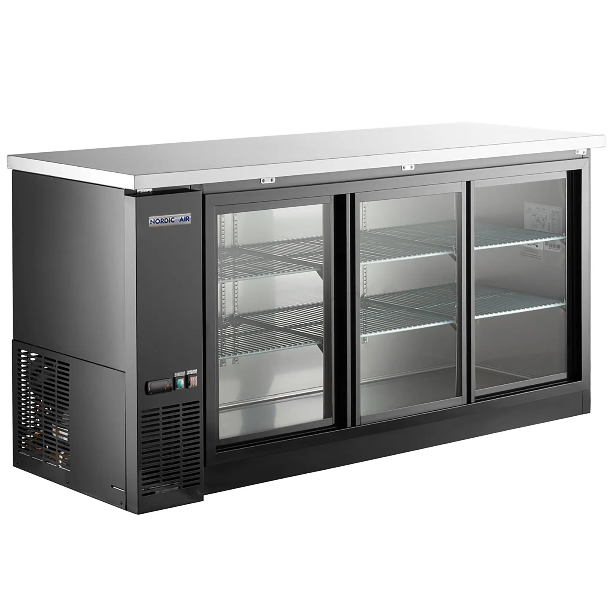 Nordic Air 73" Commercial Shallow Triple Door Back Bar Cooler - Various Options-Phoenix Food Equipment