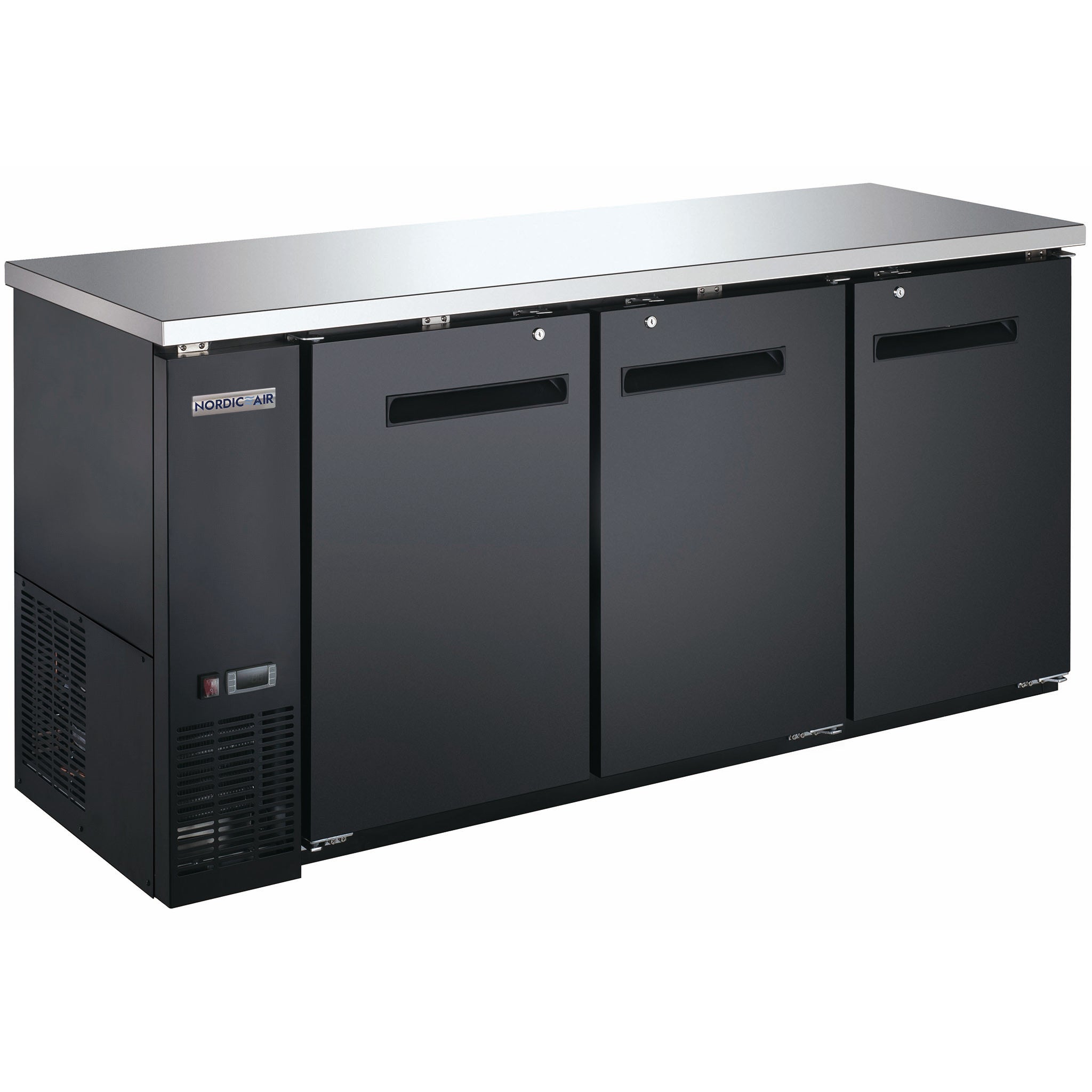 Nordic Air 73" Commercial Shallow Triple Door Back Bar Cooler - Various Options-Phoenix Food Equipment