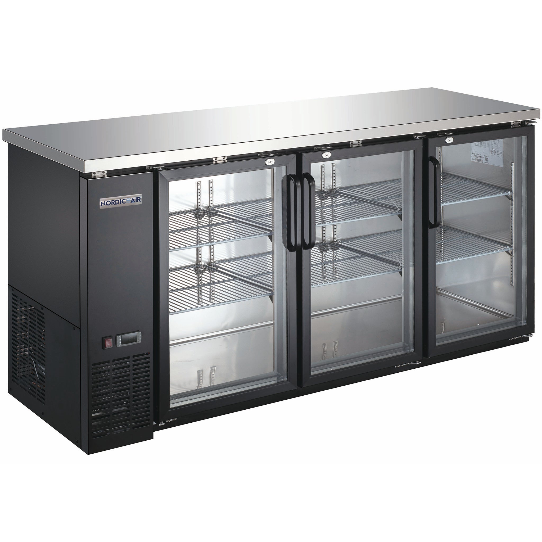 Nordic Air 73" Commercial Shallow Triple Door Back Bar Cooler - Various Options-Phoenix Food Equipment