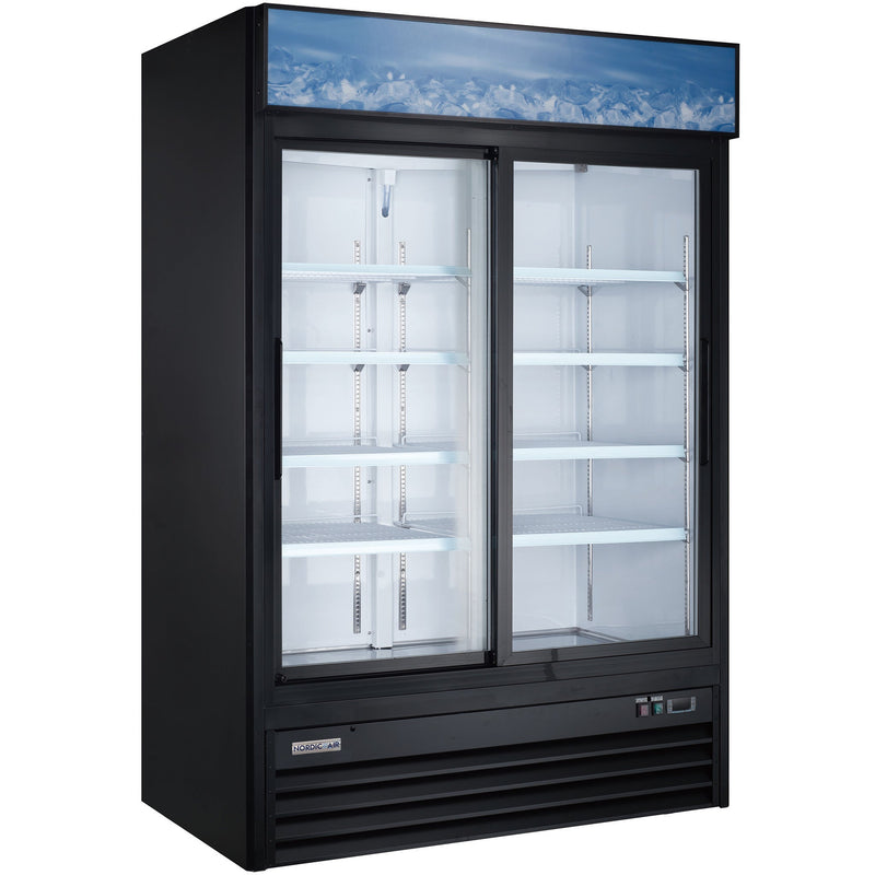 Nordic Air GRM-53-S Double Sliding Glass Door 53" Wide Display Refrigerator-Phoenix Food Equipment