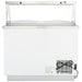 Nordic Air IDF-47 47-inch white ice cream dipping freezer, rear view showing compressor vent and power cord